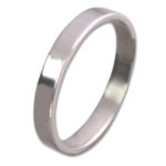 Cinta oro blanco, ancho intermedio, el par