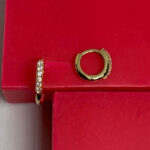 Argollas con cubics 9 mm diam