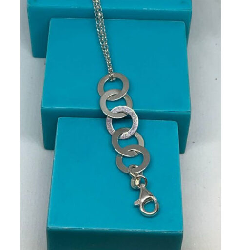 aros con cadena doble facetada