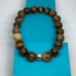 Ojo de tigre bolita plata