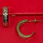 Argollas 3/4 piedras carre