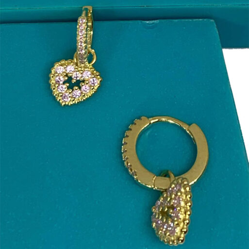 Dorados, piedras rosa