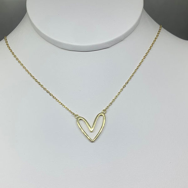 Centro corazon calado dorado